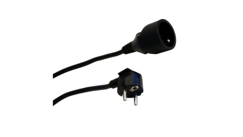 Przedłużacz 1-gniazdowy, 5m, 3x1,5mm OWY czarny 28223