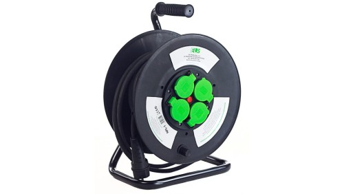 Przedłużacz 50m OW3*2,5 4x230V IP44 T bęben plastikowy stały panel / E9131Q48253F