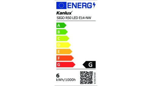 Żarówka LED E14 SIGO R50 490lm 4000K barwa neutralna 22736