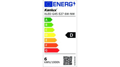 Żarówka LED E27 XLED G45 E27 6W-NW-M 810lm 4000K barwa neutralna 29633