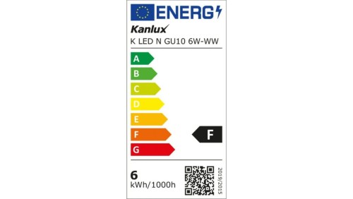 Żarówka LED K LED N GU10 6W-WW 560lm 3000K barwa ciepła 36333