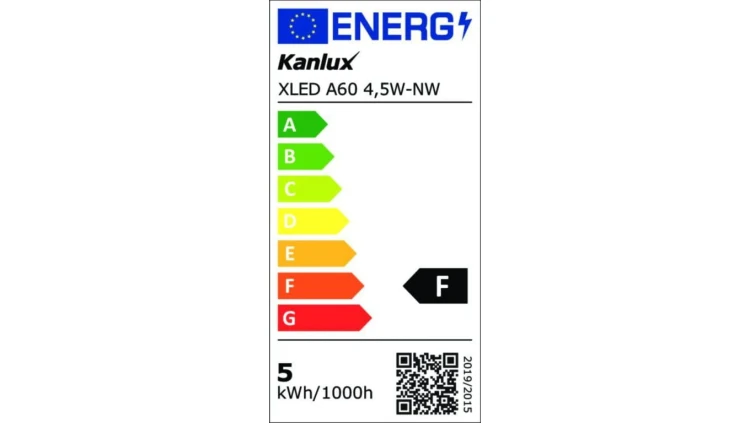 Żarówka LED E27 XLED A60 4,5W-NW 470lm 4000K barwa neutralna 33099